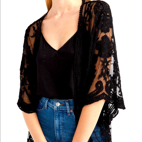 Express Other - Express Kimono Lace Cover-Up